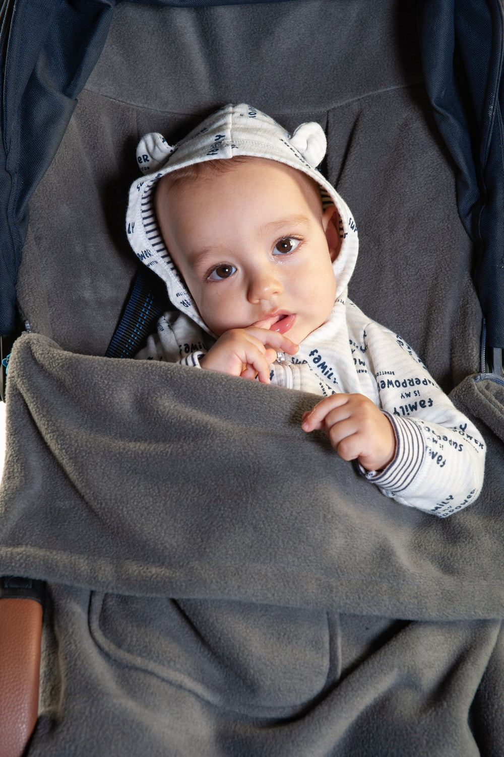 Buggysnuggle Just Charcoal Snuggle Fleece Baby Stroller Accessories Buggysnuggle