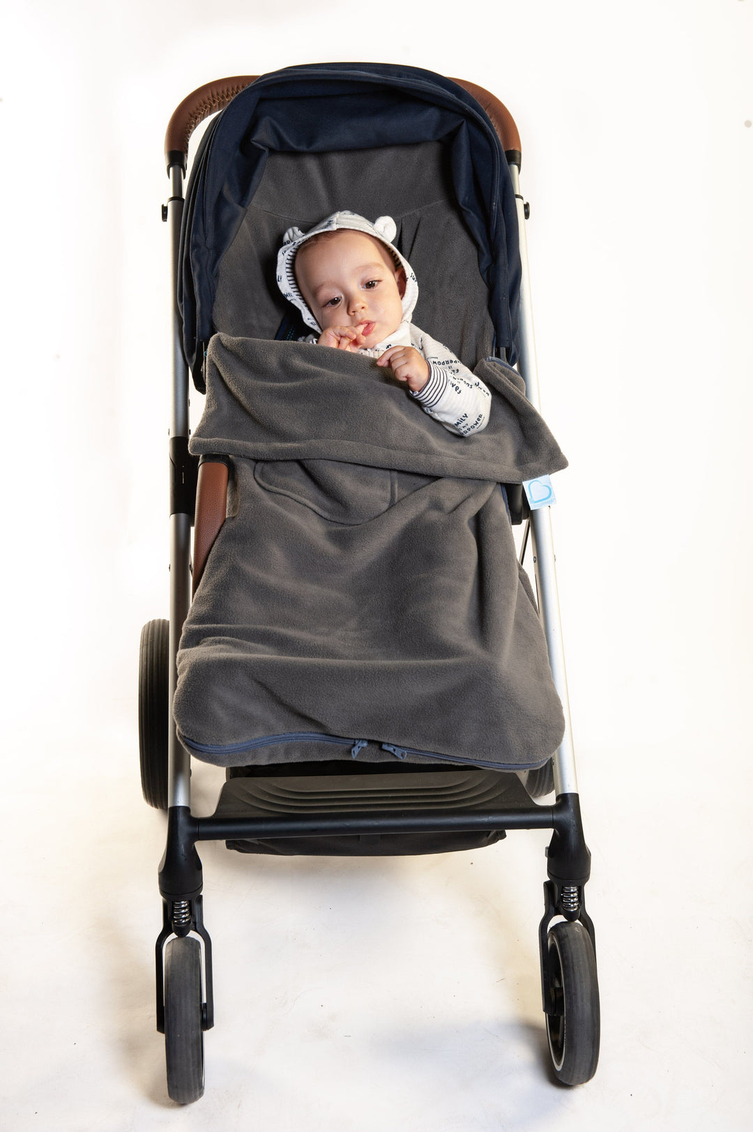 Buggysnuggle Just Charcoal Snuggle Fleece Baby Stroller Accessories Buggysnuggle