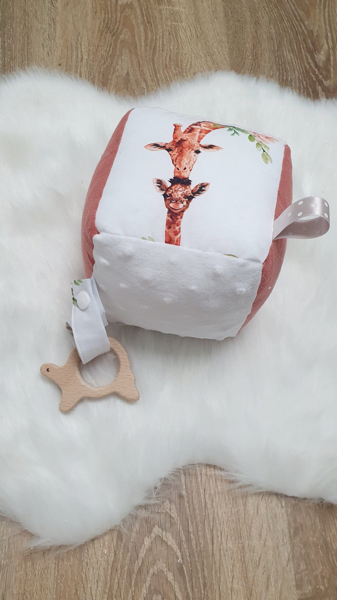 Cotton and Company Soft Activity Cube - Giraffe Baby Activity Toys Cotton and Company