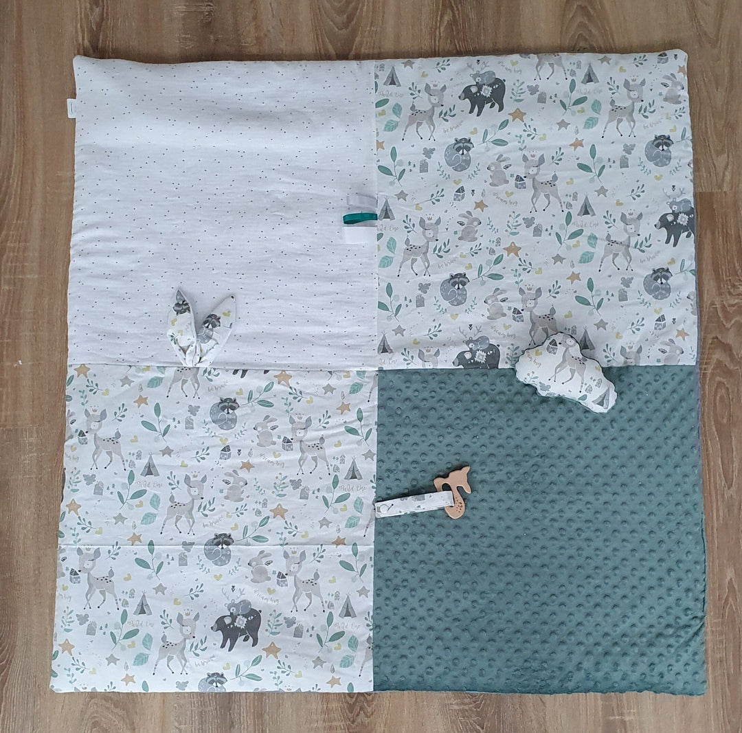 Friendly Forest Animals Playmat Blanket Play Mats Cotton and Company