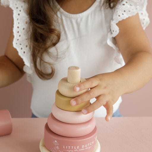 Little Dutch Flower Power Wooden Ring Stacker Baby Activity Toys Little Dutch