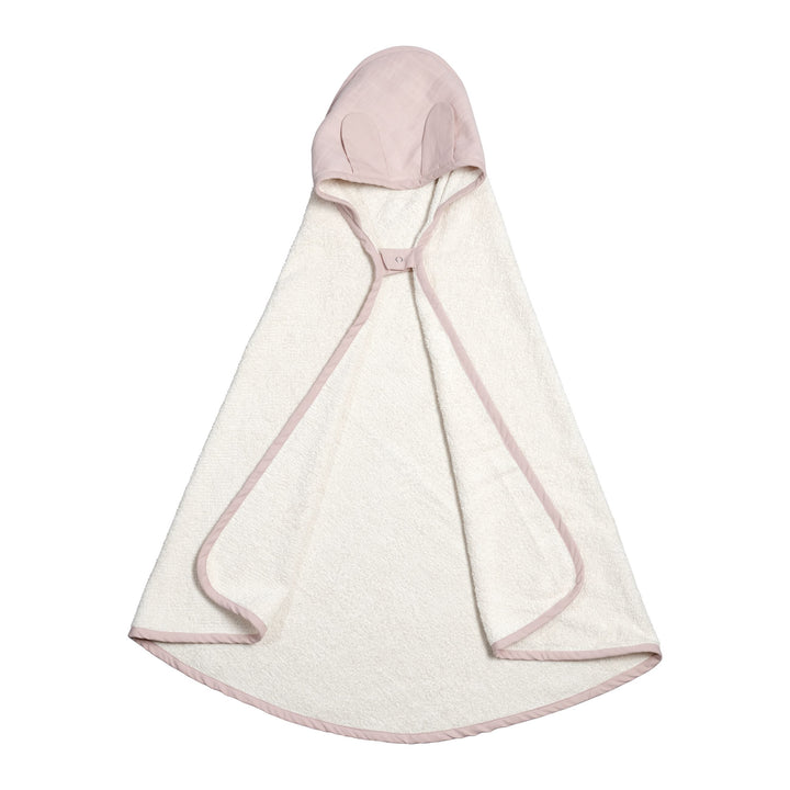 Mauve Bunny Organic Baby Towel Fabelab