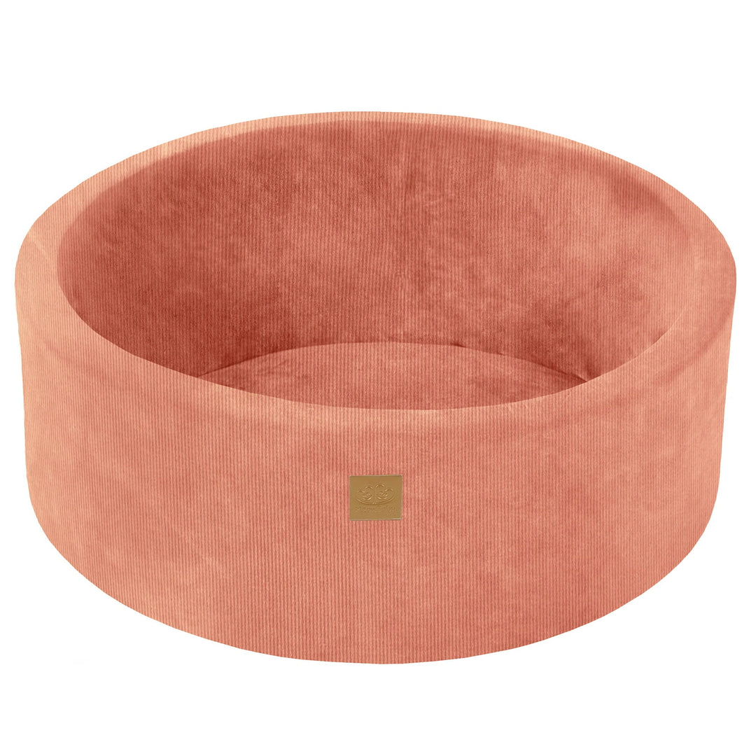 MeowBaby Apricot Round Corduroy Ball Pit Ball Pits MeowBaby 30cm Ball Pit - 0 Balls