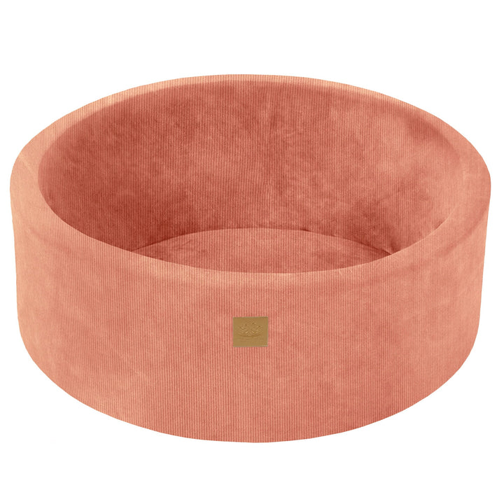 MeowBaby Apricot Round Corduroy Ball Pit Ball Pits MeowBaby 30cm Ball Pit - 0 Balls