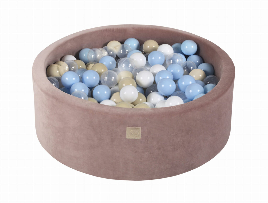 MeowBaby Beige Round Velvet Ball Pit Ball Pits MeowBaby
