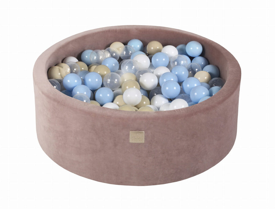 MeowBaby Beige Round Velvet Ball Pit Ball Pits MeowBaby