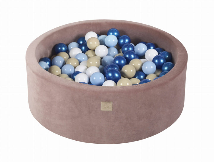 MeowBaby Beige Round Velvet Ball Pit Ball Pits MeowBaby