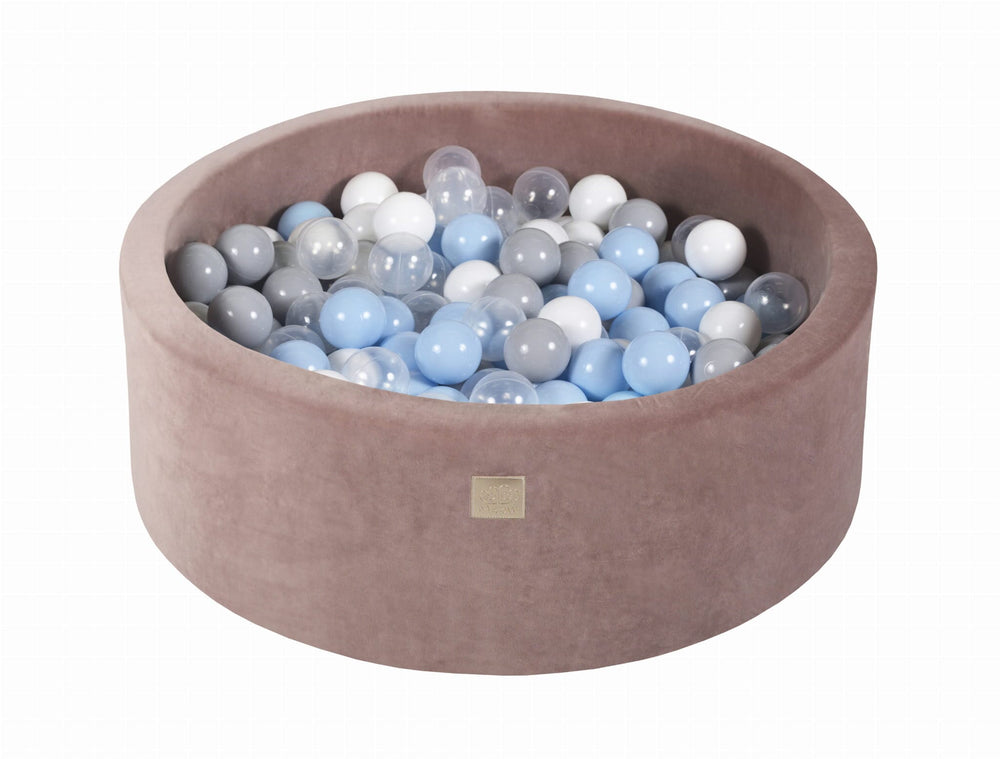 MeowBaby Beige Round Velvet Ball Pit Ball Pits MeowBaby
