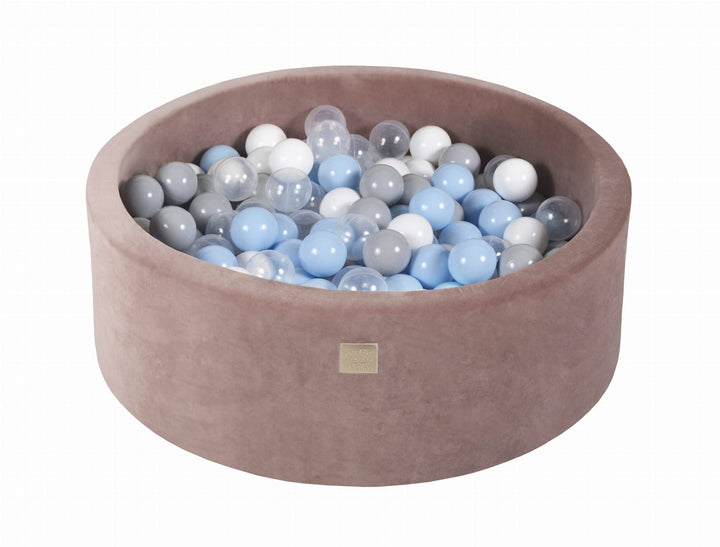 MeowBaby Beige Round Velvet Ball Pit Ball Pits MeowBaby