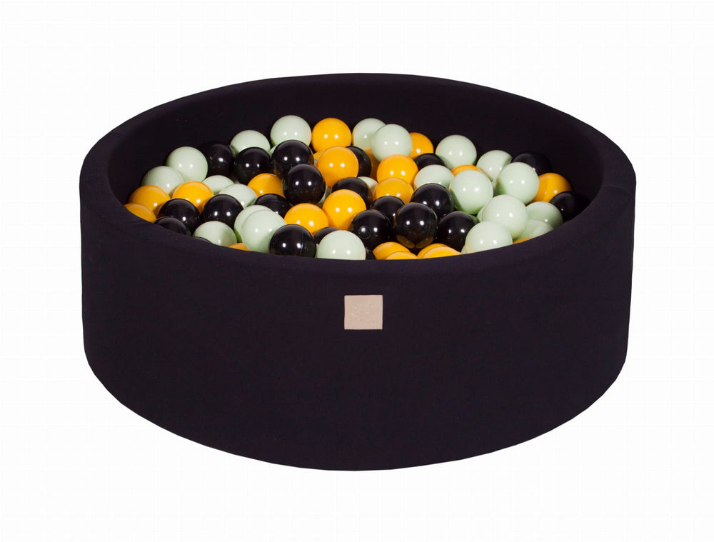 MeowBaby Black Round Cotton Ball Pit Ball Pits MeowBaby