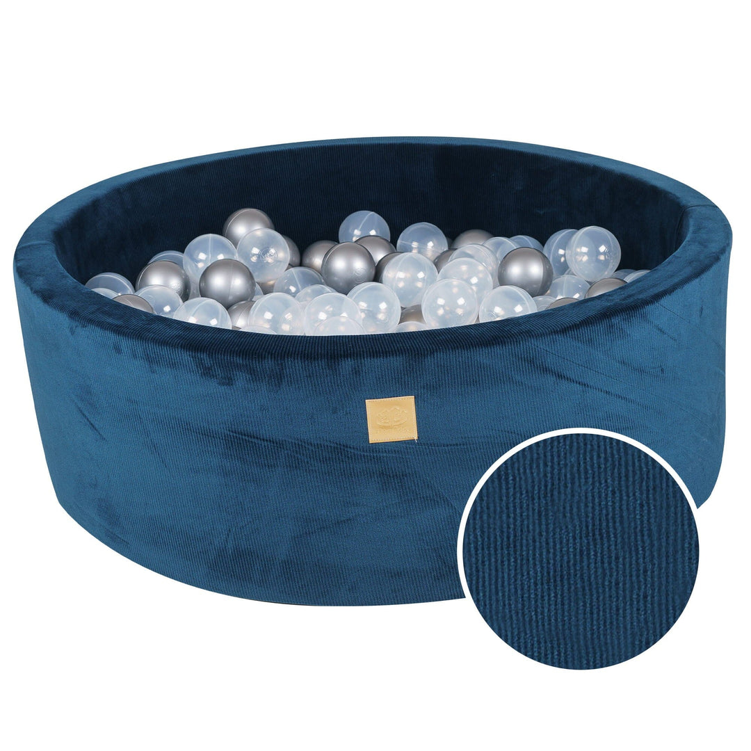 MeowBaby Blue Marine Round Corduroy Ball Pit Ball Pits MeowBaby
