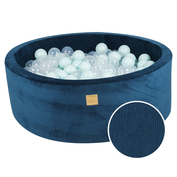 MeowBaby Blue Marine Round Corduroy Ball Pit Ball Pits MeowBaby