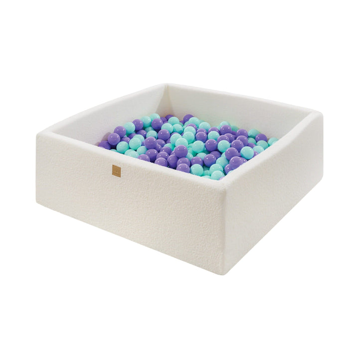 MeowBaby Boucle White Square Ball Pit Ball Pits MeowBaby