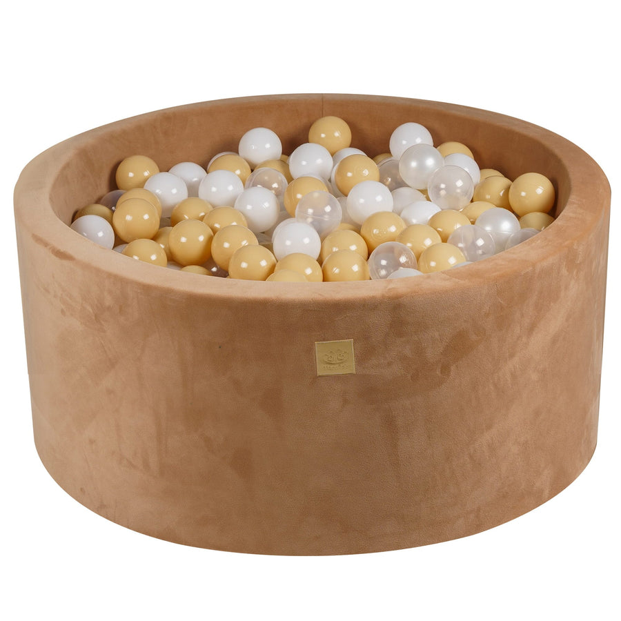 MeowBaby Caramel Round Velvet Ball Pit Ball Pits MeowBaby
