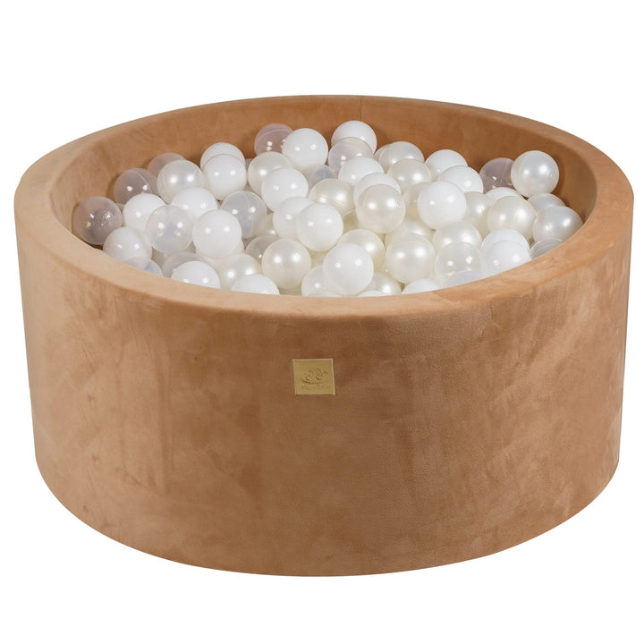 MeowBaby Caramel Round Velvet Ball Pit Ball Pits MeowBaby