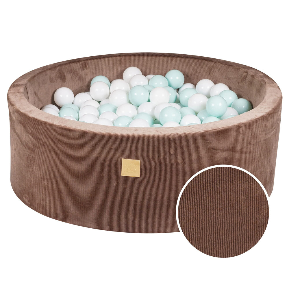 MeowBaby Chocolate Round Corduroy Ball Pit Ball Pits MeowBaby