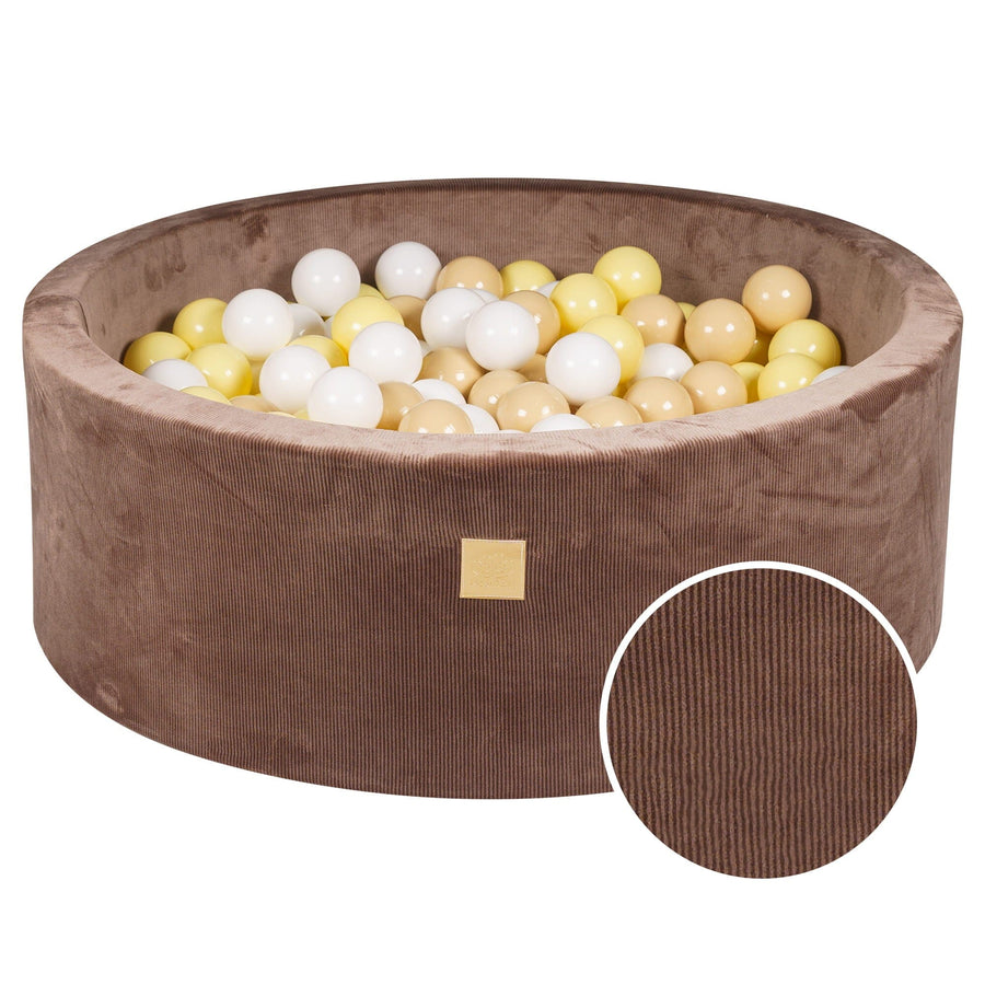 MeowBaby Chocolate Round Corduroy Ball Pit Ball Pits MeowBaby