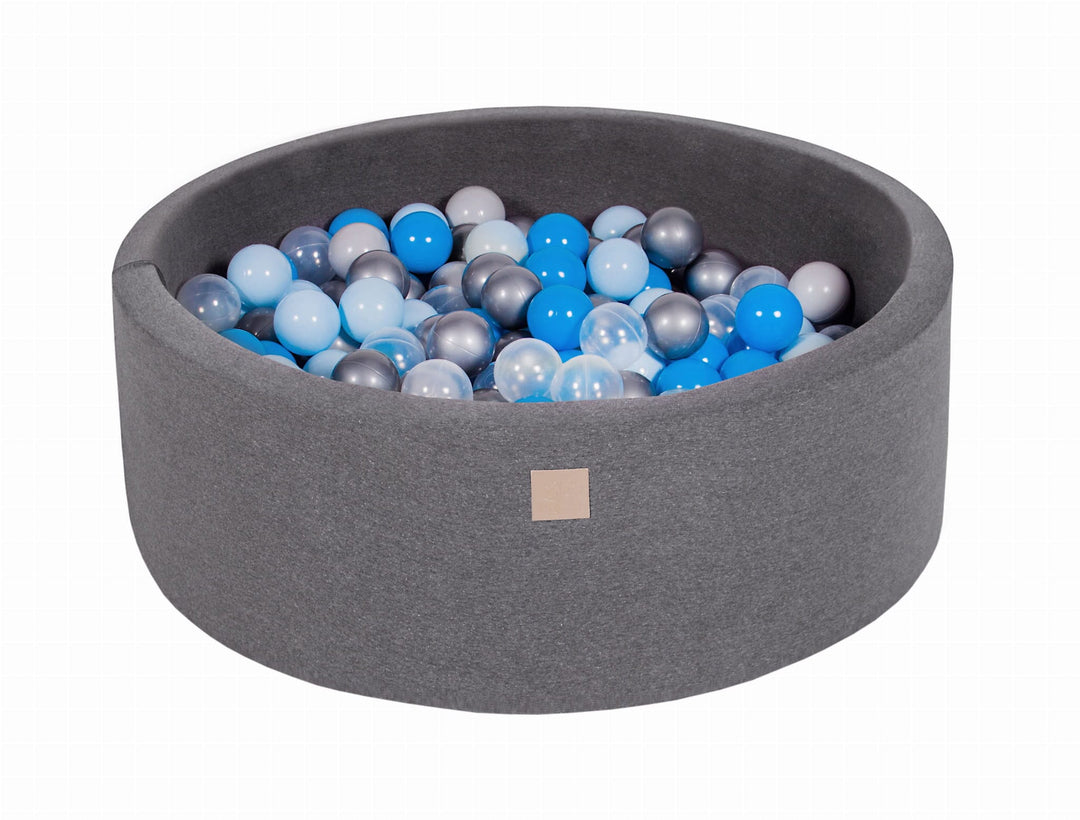 MeowBaby Dark Grey Round Cotton Ball Pit Ball Pits MeowBaby