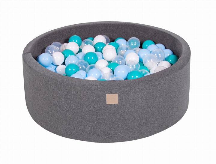 MeowBaby Dark Grey Round Cotton Ball Pit Ball Pits MeowBaby