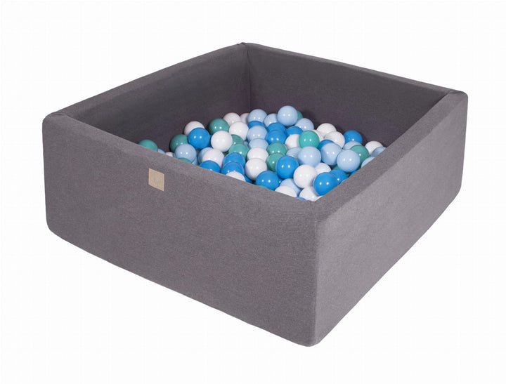 MeowBaby Dark Grey Square Cotton Ball Pit Ball Pits MeowBaby