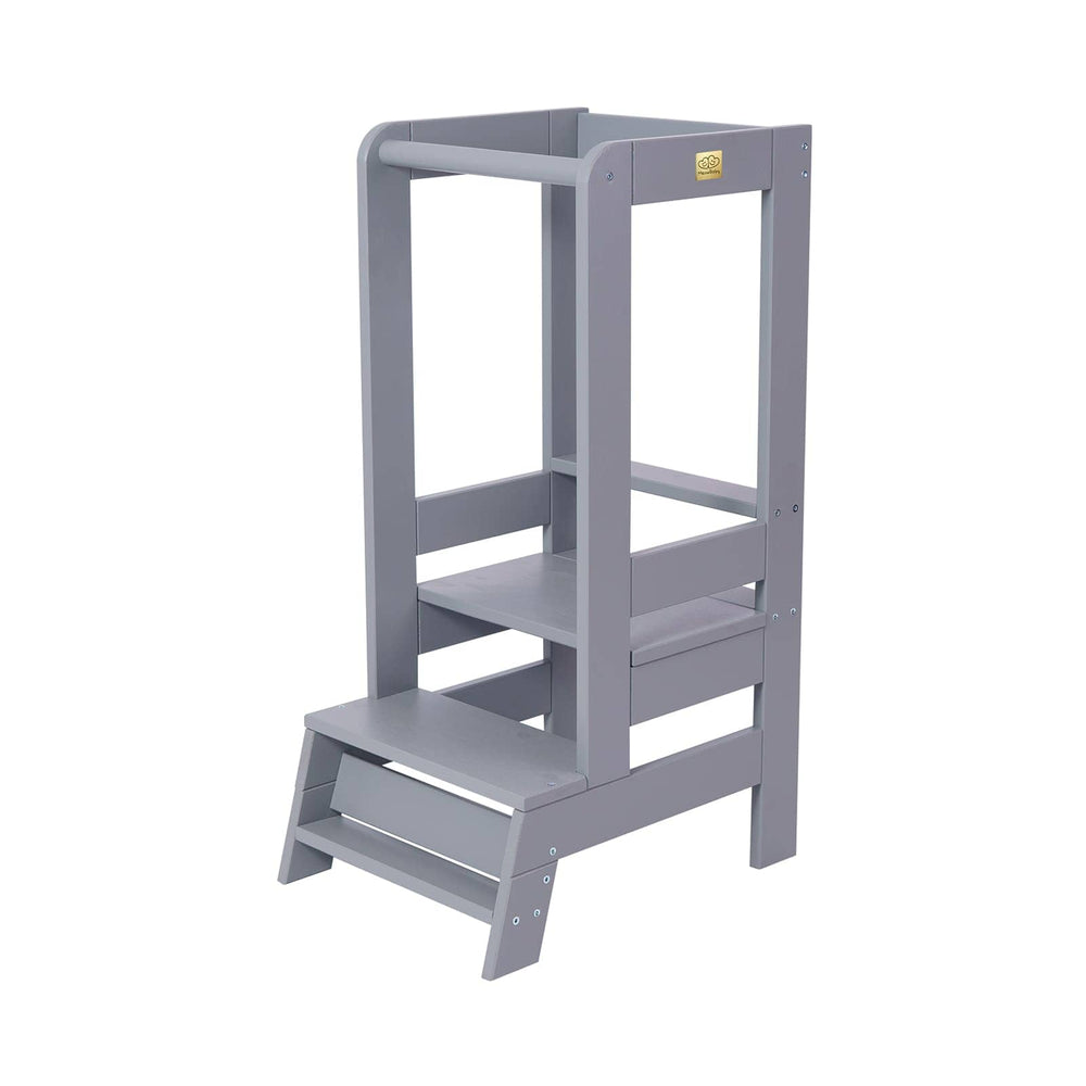 MeowBaby Kitchen Helper Learning Tower Kitchen Helper MeowBaby Grey