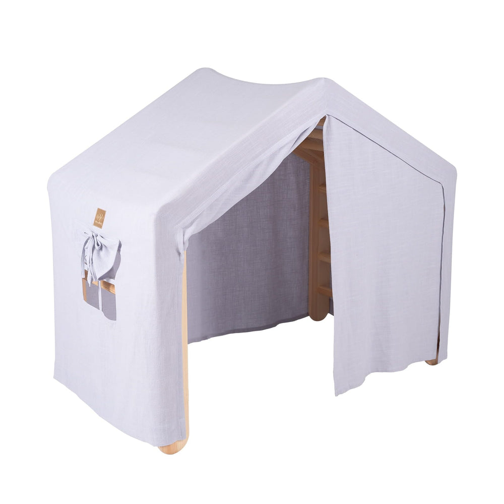 MeowBaby Large Ladder House Climbing Set MeowBaby Grey-Blue Natural