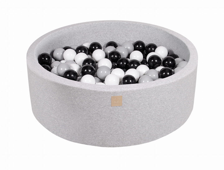 MeowBaby Light Grey Round Cotton Ball Pit Ball Pits MeowBaby