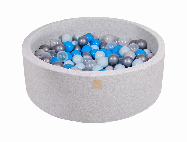 MeowBaby Light Grey Round Cotton Ball Pit Ball Pits MeowBaby