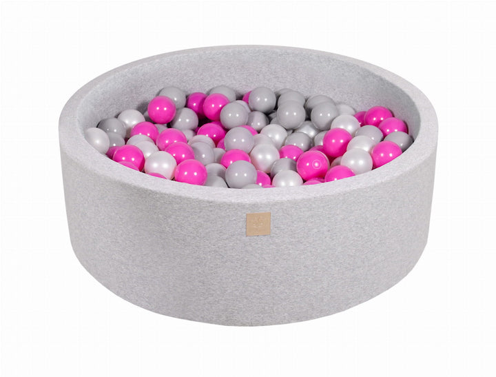 MeowBaby Light Grey Round Cotton Ball Pit Ball Pits MeowBaby