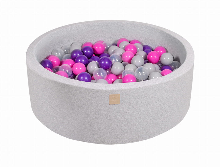 MeowBaby Light Grey Round Cotton Ball Pit Ball Pits MeowBaby