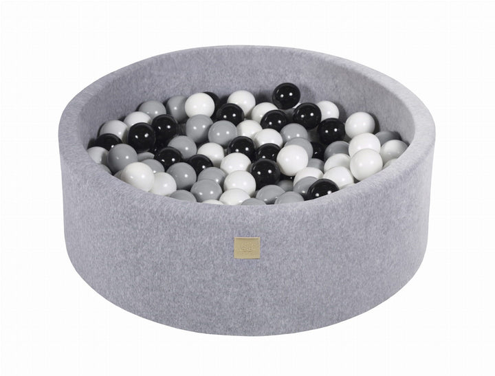 MeowBaby Light Grey Round Velvet Ball Pit Ball Pits MeowBaby