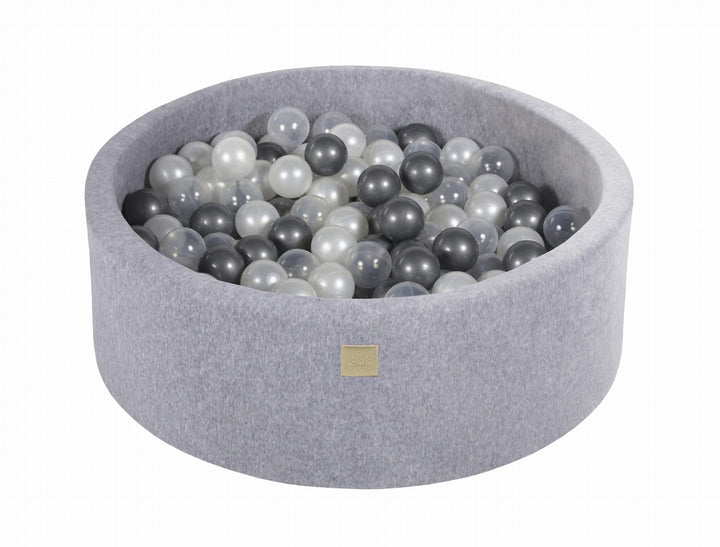 MeowBaby Light Grey Round Velvet Ball Pit Ball Pits MeowBaby