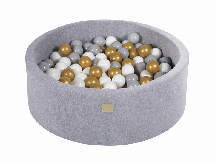 MeowBaby Light Grey Round Velvet Ball Pit Ball Pits MeowBaby