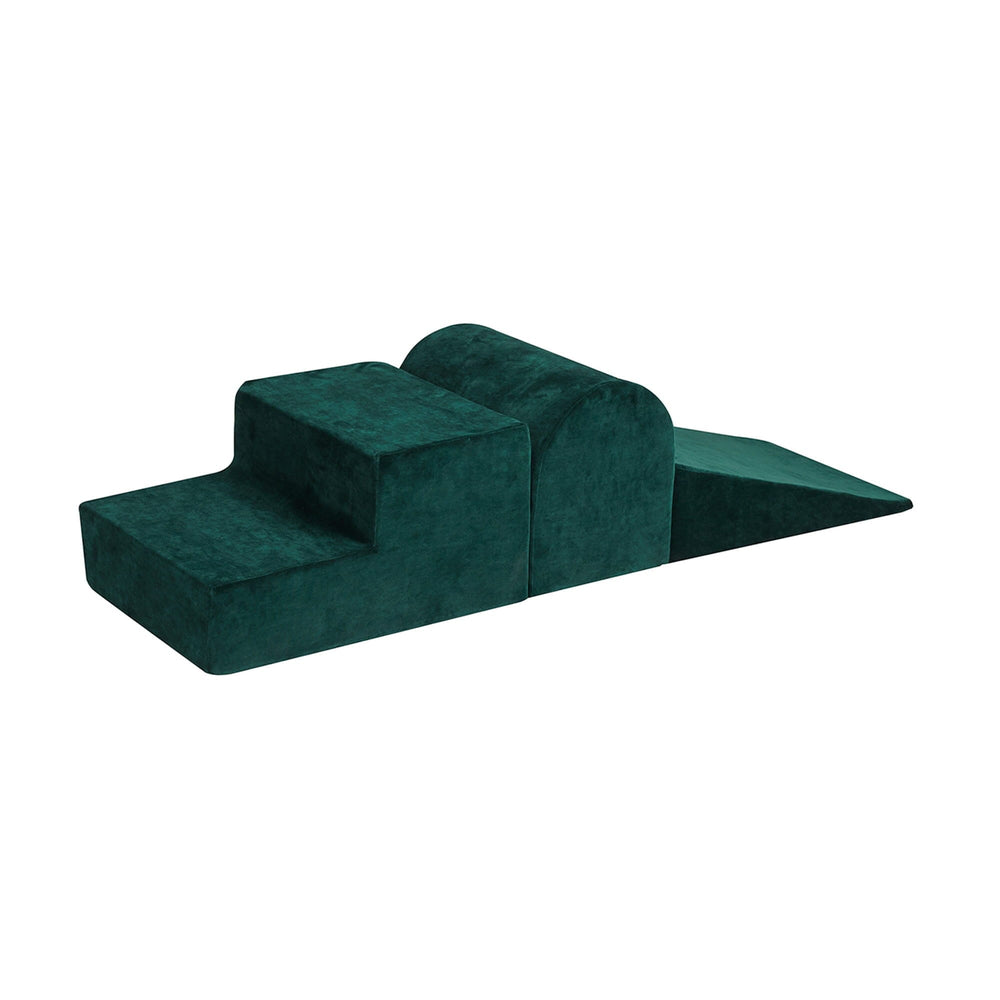 MeowBaby Luxury Dark Green Foam Soft Play Playground Foam Blocks MeowBaby 3 Elements