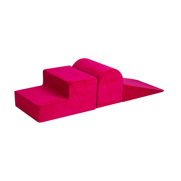 MeowBaby Luxury Magenta Foam Soft Play Playground Foam Blocks MeowBaby 3 Elements