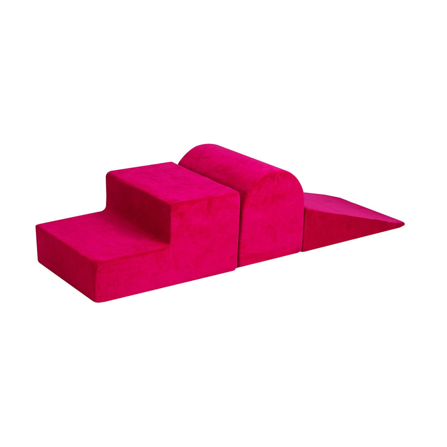 MeowBaby Luxury Magenta Foam Soft Play Playground Foam Blocks MeowBaby 3 Elements