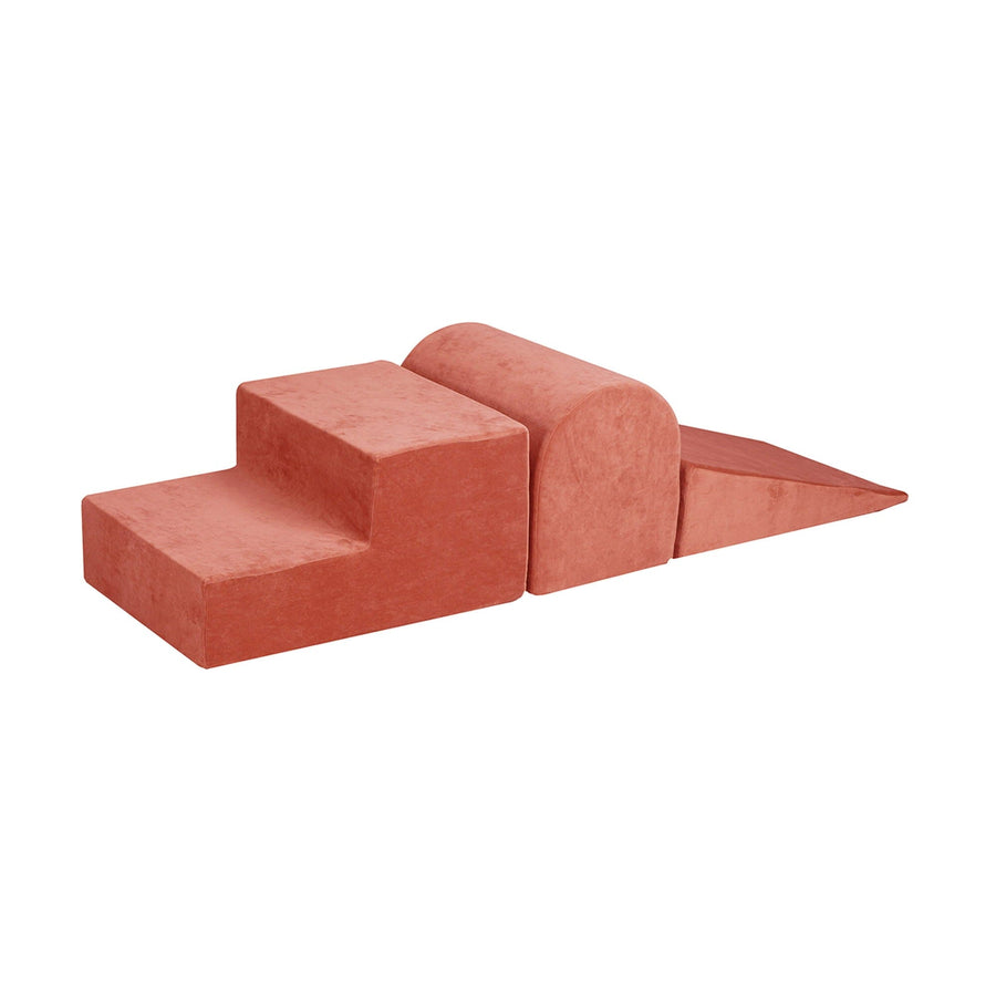 MeowBaby Luxury Marsala Red Foam Soft Play Playground Foam Blocks MeowBaby 3 Elements