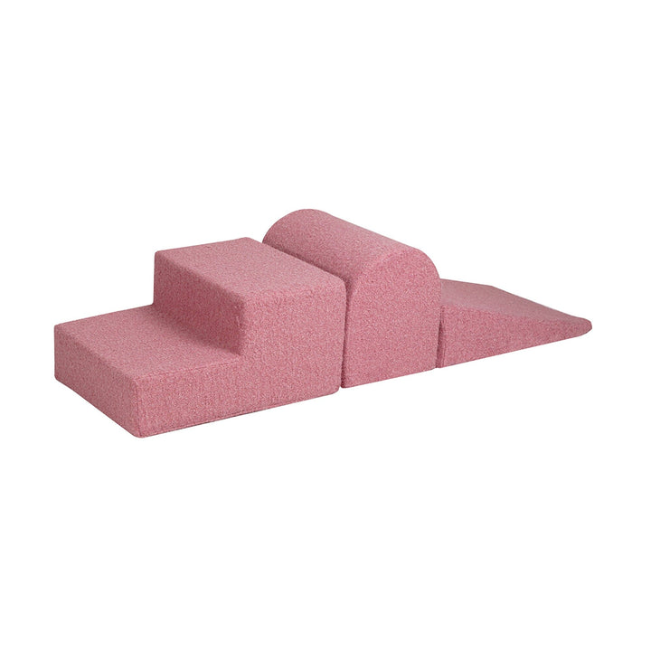 MeowBaby Luxury Pink Foam Soft Play Playground Foam Blocks MeowBaby 3 Elements