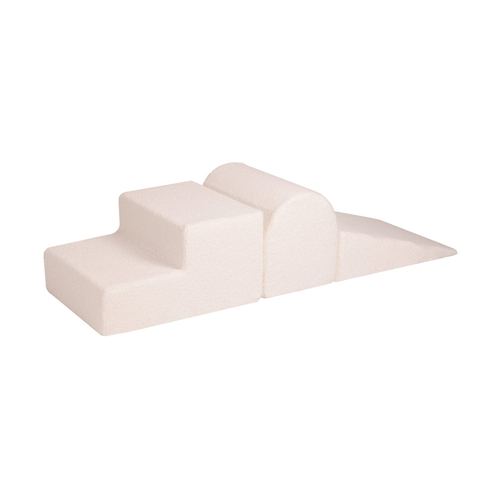 MeowBaby Luxury White Foam Soft Play Playground Foam Blocks MeowBaby 3 Elements
