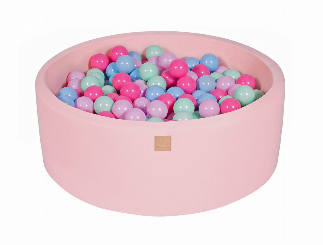 MeowBaby Powder Pink Round Cotton Ball Pit Ball Pits MeowBaby