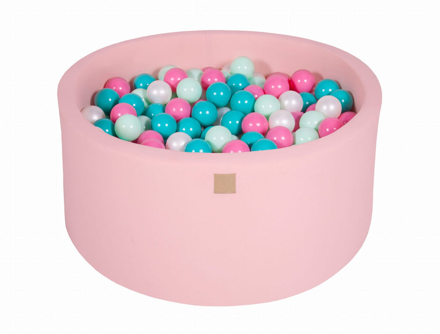 MeowBaby Powder Pink Round Cotton Ball Pit Ball Pits MeowBaby