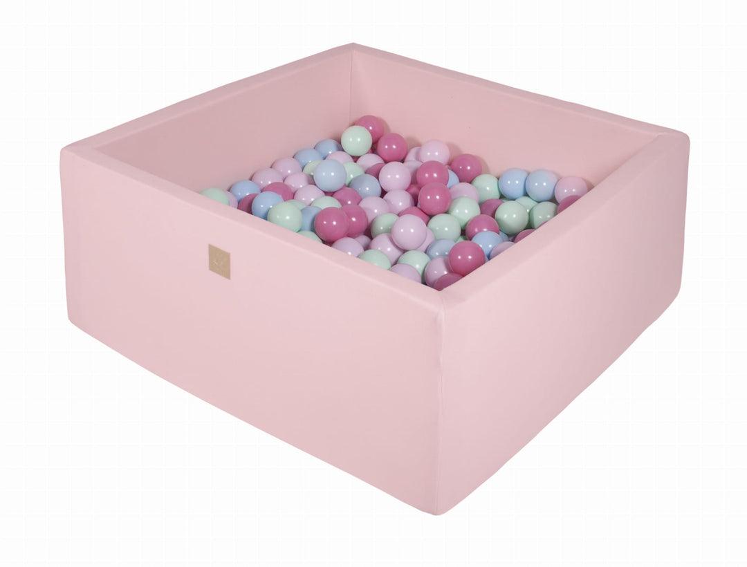 MeowBaby Powder Pink Square Cotton Ball Pit Ball Pits MeowBaby