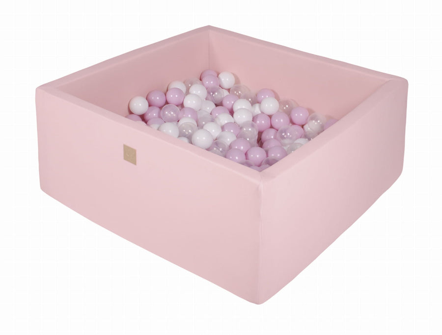 MeowBaby Powder Pink Square Cotton Ball Pit Ball Pits MeowBaby