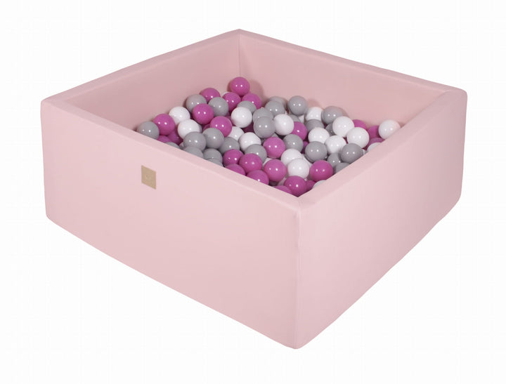 MeowBaby Powder Pink Square Cotton Ball Pit Ball Pits MeowBaby
