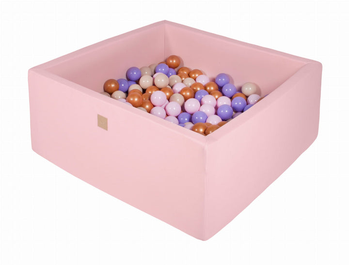 MeowBaby Powder Pink Square Cotton Ball Pit Ball Pits MeowBaby