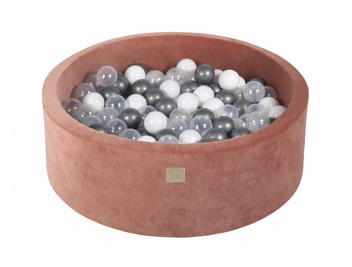 MeowBaby Red Round Velvet Ball Pit Ball Pits MeowBaby