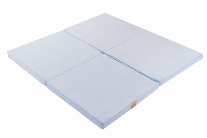 MeowBaby Velvet Square Playmat Play Mats MeowBaby Baby Blue
