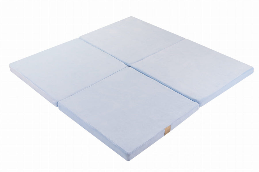 MeowBaby Velvet Square Playmat Play Mats MeowBaby Baby Blue