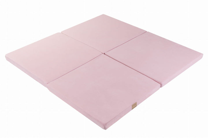 MeowBaby Velvet Square Playmat Play Mats MeowBaby Powder Pink