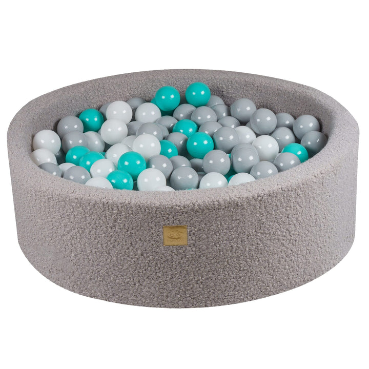 MeowBaby® Boucle Grey Round Ball Pit Ball Pits MeowBaby